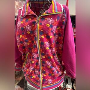 Vintage Y2K Kanji Skull & Bones Zip up jacket-size large